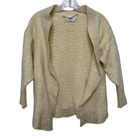 Wilfred Aritzia Brianna Alpaca Wool Knit Cardigan in Buttered Cream Small - Picture 1 of 7